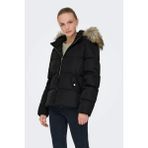 Only Kadın Kapüşonu Kürklü Mont 15349780 Siyah