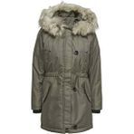Only Kadın / Kız Parka Stone Gray Polyester Mont Uzun Kol Kapüşon Yaka Gri Renk Düz Desen (15304625STONE Gray)