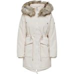 Only Kadın Kürklü Kapüşonlu Parka Mont - 15322159 - S - Stone