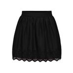 ONLY Kadın Mini Etek ONLLOU LIFE EMB FLOWY SKIRT PTM Siyah XS