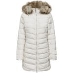 Only Kadın Mont Ekru 15183994 Onlnewellan Quilted Hood Fur Coat - Krem