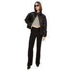 ONLY Kadın ONLANJA FAUX LEATHER OVERSIZE PUFFER OTW Mont, Siyah, L