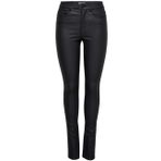 Only Kadın Onlanne K Mid Waist Coated Noos Skinny Jeans Siyah W26/L32 (Üretici Bedeni: XS)