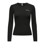 ONLY Kadın ONLBETTY L/S O-NECK TOP BOX CC JRS Tişört Siyah S