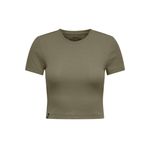 ONLY Kadın ONLBETTY S/S O-NECK SHORT TOP CC JRS Tişört Toprak Rengi S