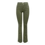 ONLY Kadın ONLBLUSH MID FLARED COL PANT PNT RP Pantolon, Koyu Kahve, XS