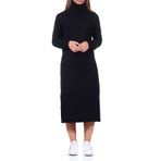 ONLY, Kadın, ONLBRANDIE L/S ROLLNECK DRESS KNT NOOS, Uzun Elbise, Siyah, L