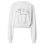 ONLY Kadın ONLCATE L/S COFFEEE O-NECK BOX SWT Sweatshirt, Açık Gri Melanj, XS