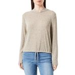 ONLY Kadın ONLCLEA L/S HOOD TOP JRS Tişört, Bej, L