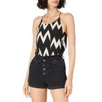 ONLY Kadın Onlcuba Life Paperbag DNM Noos kot şort Black Denim XS