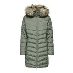 ONLY Kadın ONLELLAN QUILT HOOD FUR COAT LIFE CC OTW Dış Giyim, Yeşil, XS