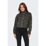 ONLY Kadın Onlemılıa Leopar Desenli Dik Yaka Mont 15349082 Kahverengi