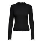 Only Kadın Onlemma L/S High Neck Top Jrs uzun kollu tişört Siyah XS