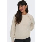 Only Kadın Onlemma Omuzdan Düğme Kapamalı Örme Kazak 15302253 Taş