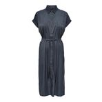 ONLY Kadın Onlhannover S/S Shirt Dress Noos Wvn Elbise, India Ink, 34