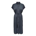 ONLY Kadın Onlhannover S/S Shirt Dress Noos Wvn Elbise, India Ink, 38