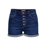ONLY Kadın Onlhush Hw Button Box Kot Şort, Koyu mavi denim, S