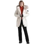 ONLY Kadın ONLIRIS FUR WINTER PARKA CC 2023 OTW Dış Giyim, Krem Rengi, XS