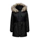 ONLY Kadın ONLIRIS FUR WINTER PARKA CC 2023 OTW Dış Giyim, Siyah, M