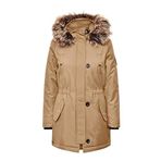 ONLY Kadın ONLIRIS FUR WINTER PARKA LIFE CC OTW Dış Giyim, Tigers Eye, XS
