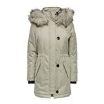 ONLY Kadın Onliris Kürk Kışlık Parka Cc Otw Ceket,Crockery,XS,1,Düz,Parka Mont