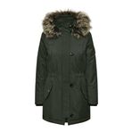 ONLY Kadın Onliris Kürk Kışlık Parka Cc Otw Ceket,Rosin,S,1,Düz,Ceket