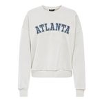 ONLY Kadın Onljolana L/S Glitter O-Neck SWT Sweatshirt, Cloud Dancer/Baskı: Atlanta, L