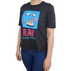 ONLY Kadın ONLKAREN BOXY S/S TOP BOX JRS Tişört, Phantom Print:Blah, M