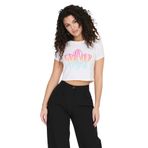 ONLY, Kadın, ONLKITA REG S/S SEQ HEART TOP BOX JRS, Tişört, Cam Göbeği Mavisi, XL