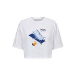 ONLY, Kadın, ONLKITA REG S/S WINGS TOP BOX JRS, Tişört, Parlak Beyaz, L