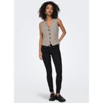 ONLY Kadın Onllinda S/L Mel Fitted Yelek Cc TLR Yelek, Mantar/Detay: MELANGE, 36