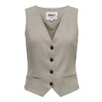 ONLY Kadın Onllinda S/L Mel Fitted Yelek Cc TLR Yelek, Mantar/Detay: MELANGE, 38