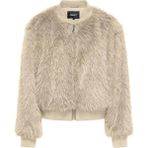 ONLY Kadın Onlmanny Faux Fur Bomber Ceket Kadife Kürklü Pumice Stone Renkli Şık Tasarım - Bej