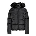 ONLY kadın ONLMONICA SHORT PUFFER JACKET CC OTW Ceket Gündelik, Siyah , XS
