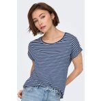 Only Kadın Onlmoster Rahat Kesim Bisiklet Yaka Kısa Kollu T-Shirt 15206243 Lacivert
