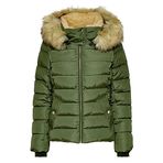 ONLY Kadın ONLNEWCAMILLA FUR HOOD JACKET CC OTW Ceket, Koyu Kahve, XS