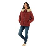 ONLY Kadın ONLNEWCAMILLA FUR HOOD JACKET CC OTW Ceket, Koyu Kırmızı, L