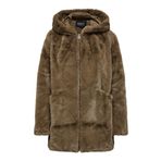 ONLY Kadın ONLNEWMALOU FAUX FUR COAT CC OTW Dış Giyim, Kahverengi, M