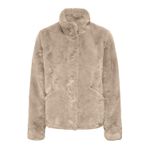 ONLY Kadın ONLNEWVIDA FAUX FUR JACKET CC OTW Dış Giyim, Koyu Bej, XL