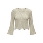 ONLY Kadın ONLNOLA LIFE 3/4 PULLOVER KNT NOOS Kazak, Feather Gray, M