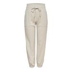 ONLY Kadın Onlpalma Reg STR Linen Mix Track PNT kumaş pantolon, Gri, M / 32L