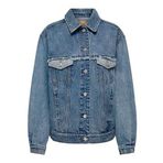 ONLY Kadın ONLPENNY LS OVS TIN PATCH DNM JACKET GUA Mont Ceket Medium Blue Denim M