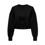 ONLY Kadın ONLSCARLETT L/S CROPPED O-NECK SWT Sweatshirt, Siyah, L
