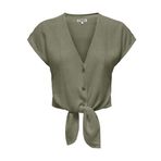 ONLY Kadın Onlsiesta Ss Düğüm Lin Bl Gömlek PNT Noos, Yeşil (Deep Lichen Green), XL
