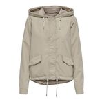 ONLY Kadın ONLSKYLAR HOOD SPRING JACKET CC OTW Mont Ceket Koyu Bej S