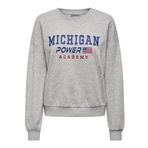 ONLY Kadın ONLTERESA L/S O-NECK SWT Sweatshirt, Açık Gri Melanj, S