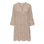 ONLY, Kadın, ONLTHYRA PEPLON DRESS NOOS WVN, Elbise, Koyu Krem, XS