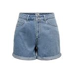 ONLY Kadın Onlvega Hw Mom DNM Noos Şort, mavi (Light Blue Denim), M