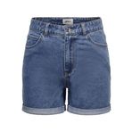 ONLY Kadın Onlvega Life Hw Mom Noos kot şort mavi (medium denim blue) S