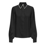 ONLY Kadın Onlvinea Life Ls Jewellery Shirt WVN Gömlek, Siyah, XS